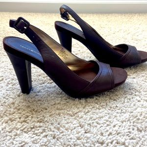 Brown Tommy Hilfiger Peep Toe Pumps Sz 7